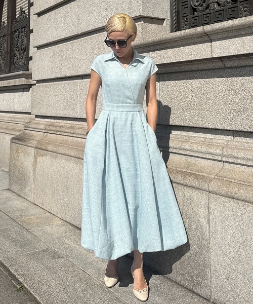 JENNE(ジェンヌ)の「サマーツイードバルーンドレス(ワンピース・レディース・ホワイト/ブルー/ブラック・SMALL/MEDIUM/LARGE)」の19枚目の写真