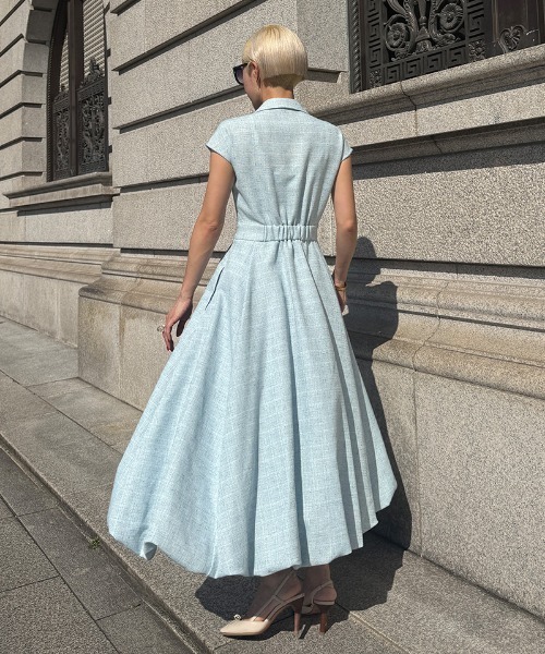 JENNE(ジェンヌ)の「サマーツイードバルーンドレス(ワンピース・レディース・ホワイト/ブルー/ブラック・SMALL/MEDIUM/LARGE)」の20枚目の写真