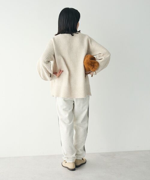 CRAFT STANDARD BOUTIQUE（クラフトスタンダードブティック）の「【ユニセックス】裏起毛トラックパンツ（スウェットパンツ・レディース・杢グレー/チャコールグレー/ホワイト/ブラック・M/L/XL）」の12枚目の写真