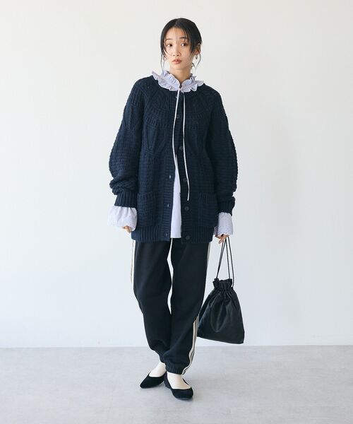 CRAFT STANDARD BOUTIQUE（クラフトスタンダードブティック）の「【ユニセックス】裏起毛トラックパンツ（スウェットパンツ・レディース・杢グレー/チャコールグレー/ホワイト/ブラック・M/L/XL）」の15枚目の写真