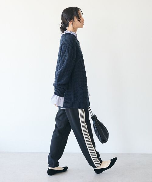 CRAFT STANDARD BOUTIQUE（クラフトスタンダードブティック）の「【ユニセックス】裏起毛トラックパンツ（スウェットパンツ・レディース・杢グレー/チャコールグレー/ホワイト/ブラック・M/L/XL）」の16枚目の写真