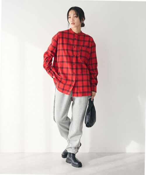 CRAFT STANDARD BOUTIQUE（クラフトスタンダードブティック）の「【ユニセックス】裏起毛トラックパンツ（スウェットパンツ・レディース・杢グレー/チャコールグレー/ホワイト/ブラック・M/L/XL）」の20枚目の写真