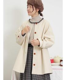 Samansa Mos2 | ウーリーライクミドル丈クルーネックコート(その他アウター)