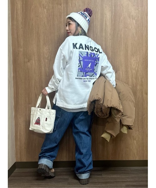 セール】【KANGOL】フェイクレイヤードスウェット（スウェット