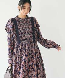 CRAFT STANDARD BOUTIQUE | シャーリング袖フリルワンピース(ワンピース)