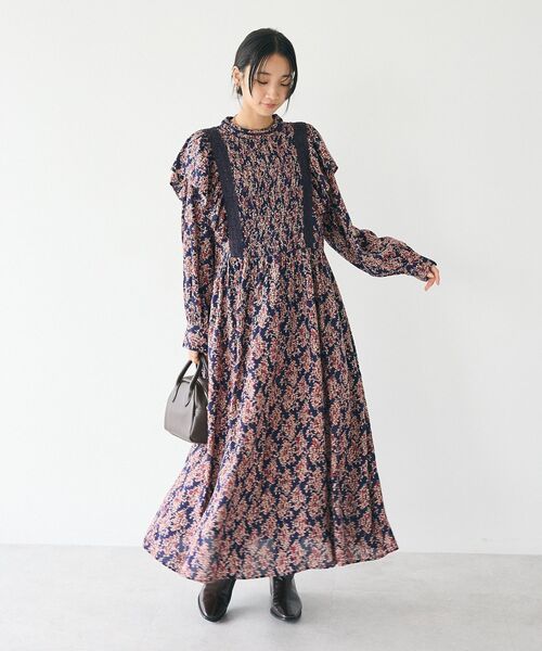 CRAFT STANDARD BOUTIQUE（クラフトスタンダードブティック）の「シャーリング袖フリルワンピース（ワンピース・レディース・レッド系その他2/ブラック/イエロー系その他・FREE）」の18枚目の写真