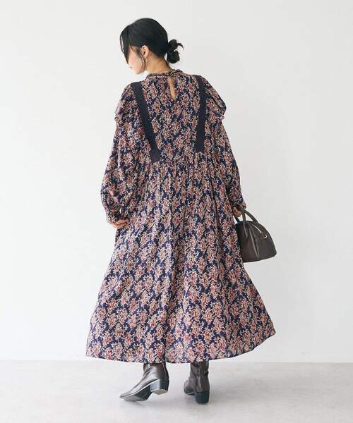 CRAFT STANDARD BOUTIQUE（クラフトスタンダードブティック）の「シャーリング袖フリルワンピース（ワンピース・レディース・レッド系その他2/ブラック/イエロー系その他・FREE）」の20枚目の写真