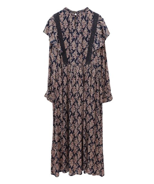 CRAFT STANDARD BOUTIQUE（クラフトスタンダードブティック）の「シャーリング袖フリルワンピース（ワンピース・レディース・レッド系その他2/ブラック/イエロー系その他・FREE）」の4枚目の写真