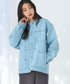 セール】デニム オーバーサイズ ユーティリティ シャケット