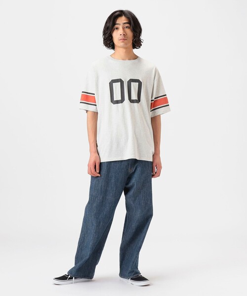 B:MING by BEAMS（ビーミングバイビームス）の「フットボール Tシャツ（Tシャツ/カットソー・メンズ・ネイビー/シルバー・XL/L/M/S）」の4枚目の写真