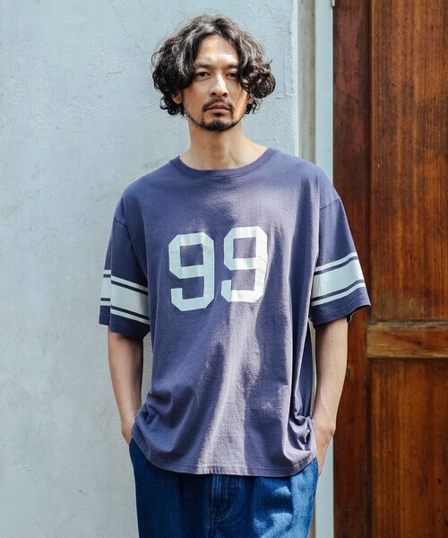 B:MING by BEAMS（ビーミングバイビームス）の「フットボール Tシャツ（Tシャツ/カットソー・メンズ・ネイビー/シルバー・XL/L/M/S）」の18枚目の写真