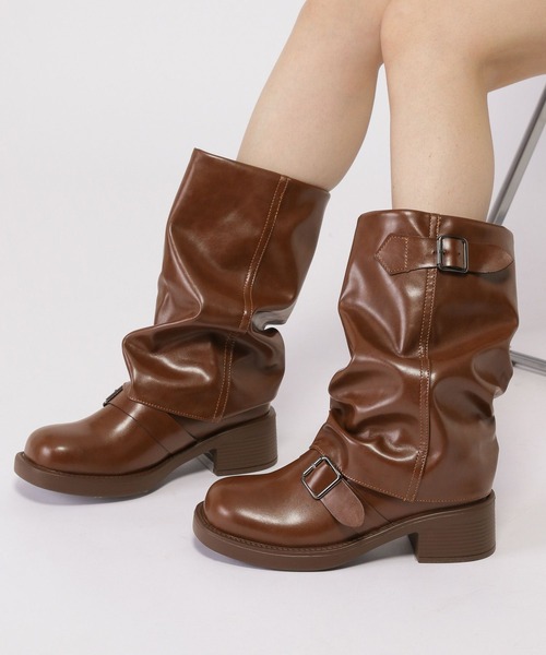 3.3 Field Trip （3.3フィールドトリップ）の「3.3 Field Trip／カバーミドルブーツ（ブーツ・レディース・ブラウン/ブラック・LARGE/MEDIUM）」の10枚目の写真