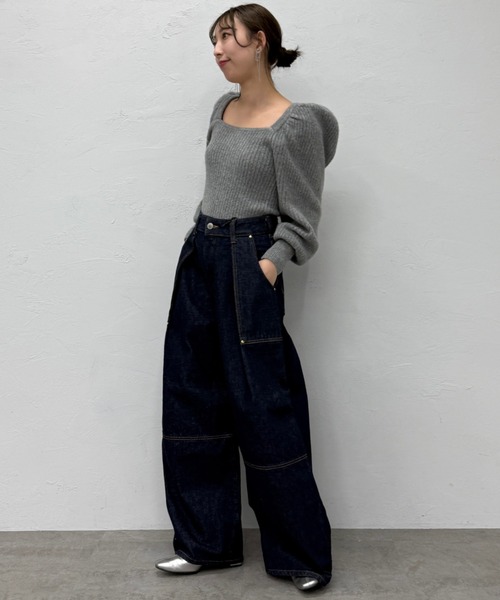 ワイドデニム リメイク ビンテージ バルーン BALLOON SINSS ジーンズ Foil gradation wide balloon denim / 箔