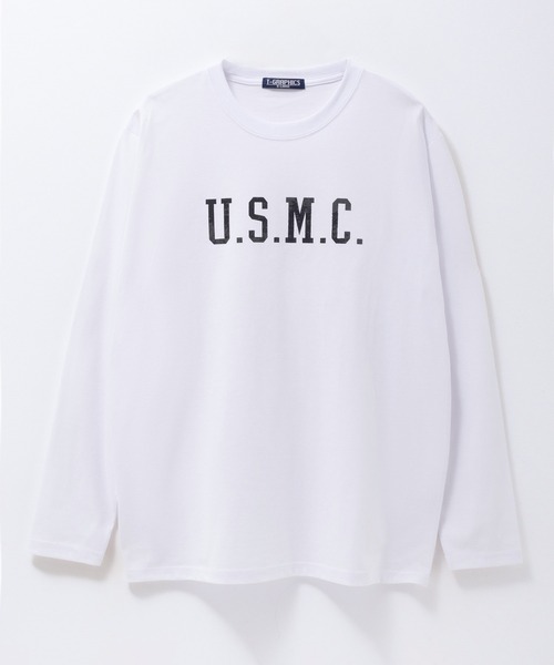 Mac-House(マックハウス)の「T-GRAPHICS ミリタリープリント長袖Tシャツ(Tシャツ/カットソー・メンズ・ホワイト/グレー系/ブラック/ネイビー・S/XL/L/M)」の5枚目の写真