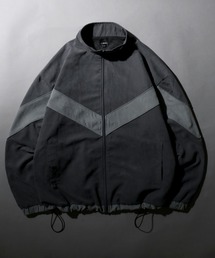 V Line Color Switching Military Track Jacket/Vライン 配色切替 ミリタリー ナイロン トラックジャケット ブルゾン