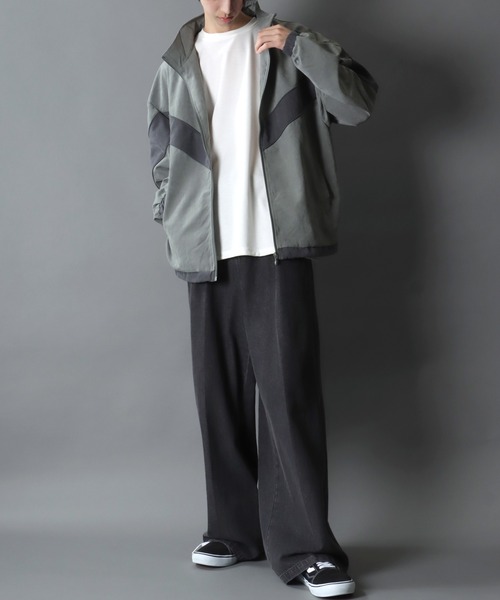 セール】V Line Color Switching Military Track Jacket/Vライン