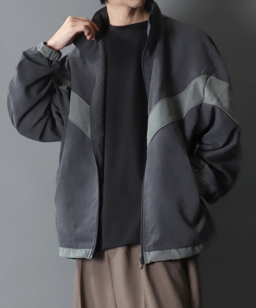 セール】V Line Color Switching Military Track Jacket/Vライン