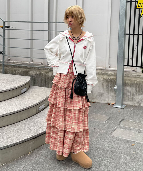 MSGM KIDS ロゴフリルパーカー　チュニック SHIPS KIDS:140～150cm / 〈撥水〉 フリル パーカー｜ SHIPS