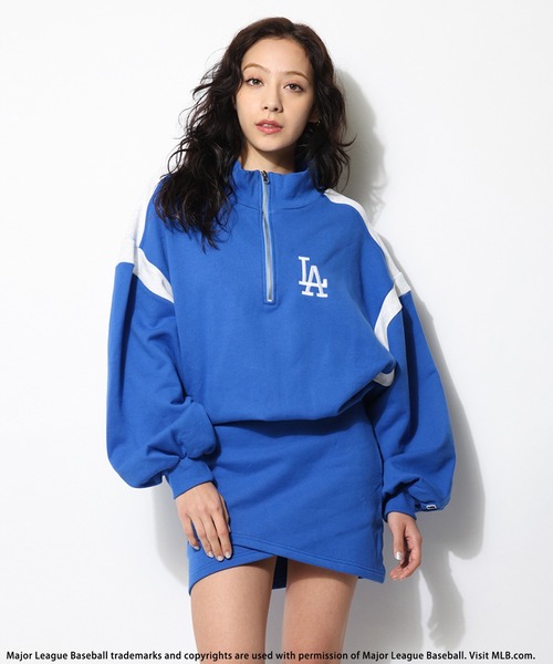 MLB】配色ドルマンハーフZIPワンピース BACK TO THE FIELD MLB】配色ドルマンハーフZIPワンピース BACK TO THE FIELD