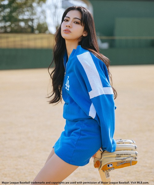 MLB】配色ドルマンハーフZIPワンピース BACK TO THE FIELD