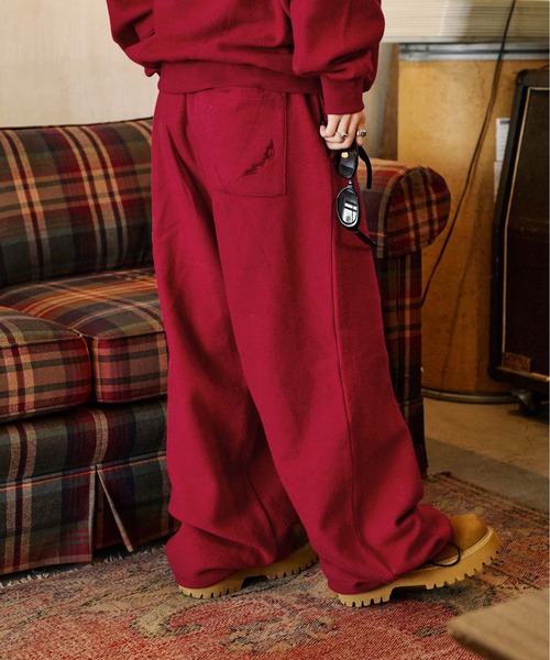 sedacle（セダクル）の「起毛トライバルスウェットパンツ【SETUP着用可能】（スウェットパンツ・メンズ・チャコールグレー/アイボリー/レッド・SMALL/MEDIUM/LARGE）」の3枚目の写真