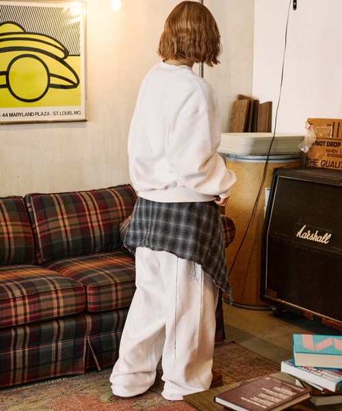 sedacle（セダクル）の「起毛トライバルスウェットパンツ【SETUP着用可能】（スウェットパンツ・メンズ・チャコールグレー/アイボリー/レッド・SMALL/MEDIUM/LARGE）」の11枚目の写真