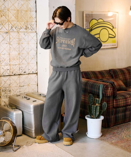 セール】起毛トライバルスウェットパンツ【SETUP着用可能