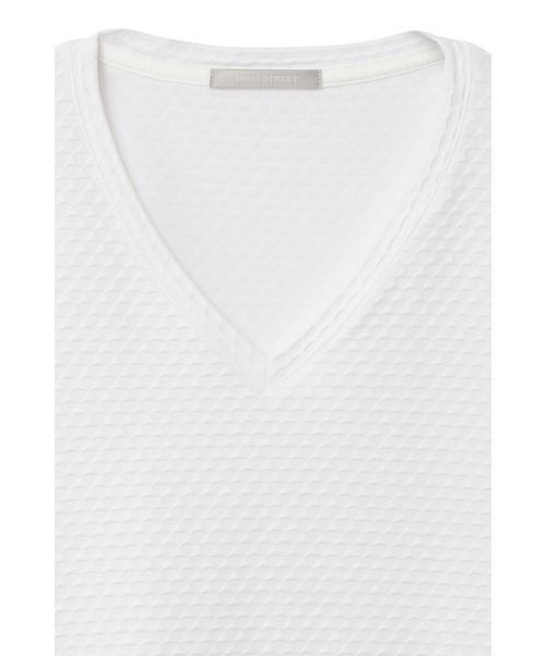 HIGH STREET(ハイストリート)の「HIGH STREET∴RIPAトライアングルモノグラムVネック半袖カットソー(Tシャツ/カットソー・メンズ・ホワイト/ブラック・L/LL/M)」の11枚目の写真