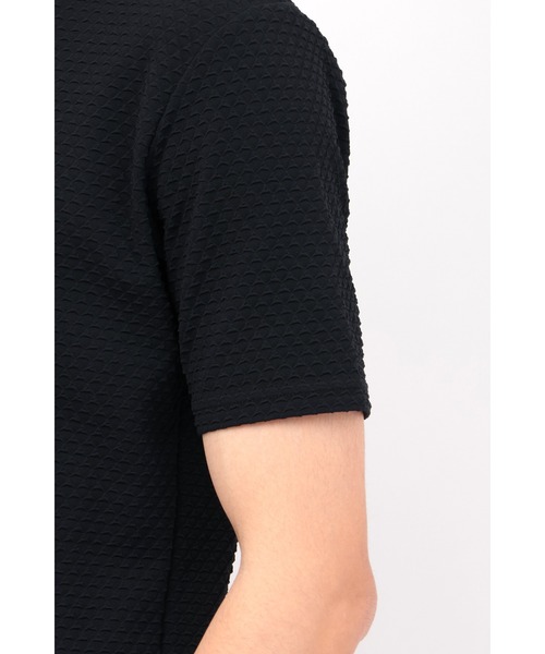 HIGH STREET(ハイストリート)の「HIGH STREET∴RIPAトライアングルモノグラムVネック半袖カットソー(Tシャツ/カットソー・メンズ・ホワイト/ブラック・L/LL/M)」の5枚目の写真