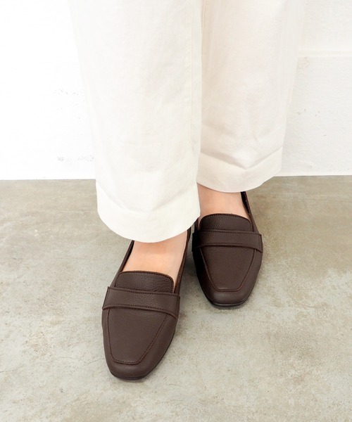 ENあしながおじさん（エンアシナガオジサン）の「防水｜モカパンプス　3760003（パンプス・レディース・ブラック/グレイッシュベージュ/ダークブラウン/クリアブラック・24.5cm/24cm/23.5cm/23cm/22.5cm）」の20枚目の写真