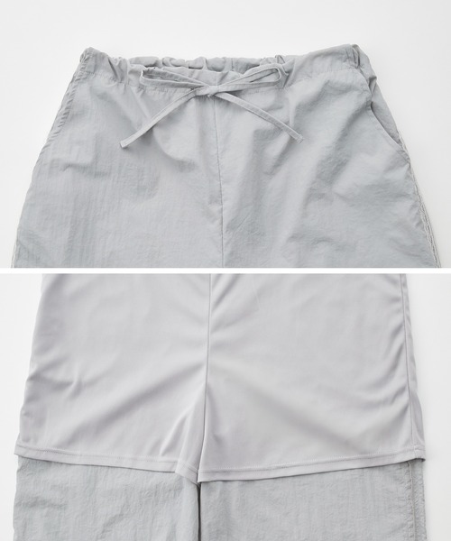 CHAN ME（チャンミ）の「サイドライン2WAYナイロンパンツ（その他パンツ・レディース・ブルーグレー/ブラック・SHORT/LONG/REGULAR）」の17枚目の写真