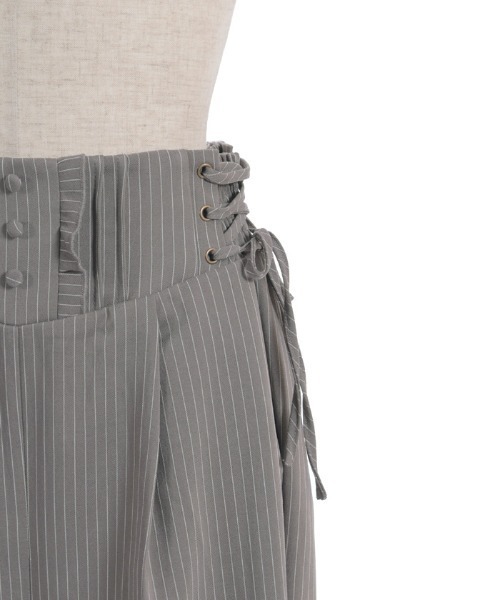 axes femme（アクシーズファム）の「ハイウエストストライプパンツ（その他パンツ・レディース・グレー/ネイビー・FREE）」の11枚目の写真