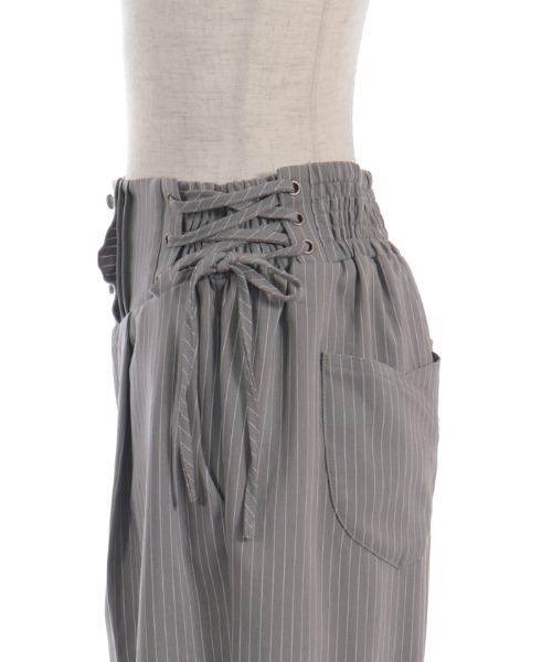 axes femme（アクシーズファム）の「ハイウエストストライプパンツ（その他パンツ・レディース・グレー/ネイビー・FREE）」の15枚目の写真