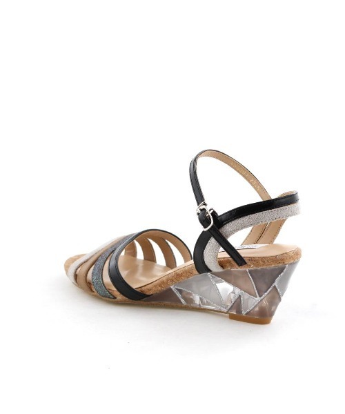 卑弥呼(ヒミコ)の「【卑弥呼】ステンドグラスクリアヒールサンダル/653201(サンダル・レディース・ブラック/ベージュ/レッド/シルバー・21.5cm/22.0cm/22.5cm/23.0cm/24.0cm/25.0cm/25.5cm/26.5cm/23.5cm/24.5cm/26.0cm)」の10枚目の写真