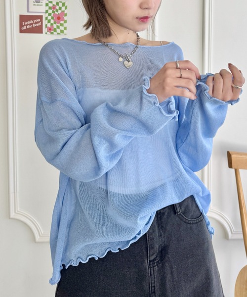 SOLLON.（ソルロン）の「メロウシアートップス（Tシャツ/カットソー・レディース・ブラック/ホワイト/ブルー/ピンク・FREE）」の3枚目の写真