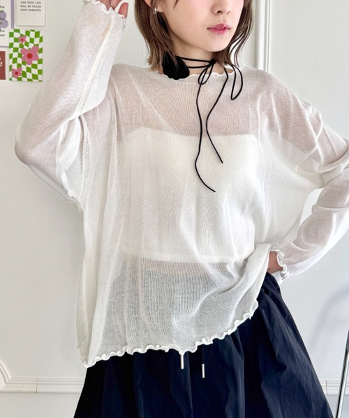 SOLLON.（ソルロン）の「メロウシアートップス（Tシャツ/カットソー・レディース・ブラック/ホワイト/ブルー/ピンク・FREE）」の5枚目の写真