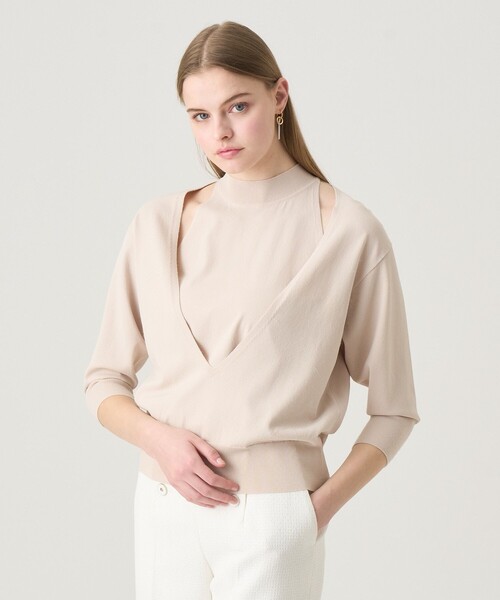 セール】ハイネックレイヤー プルオーバー（ニット/セーター）｜ANAYI