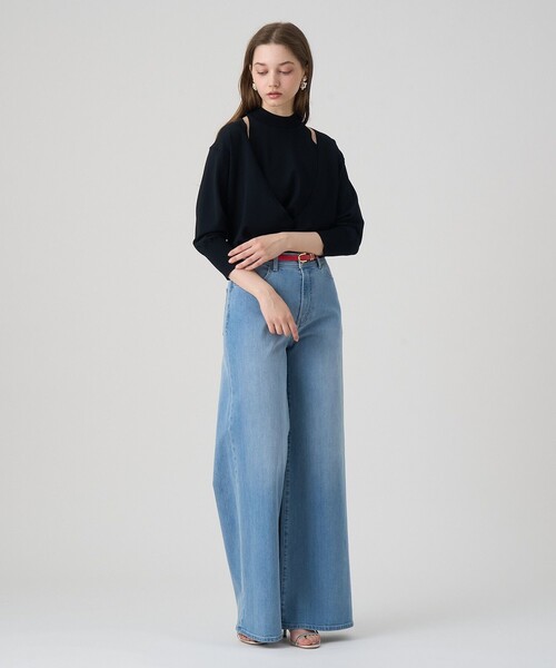 ANAYI(アナイ)の「ハイネックレイヤー プルオーバー(ニット/セーター・レディース・ブラック/オフホワイト/ベージュ・38/36)」の8枚目の写真