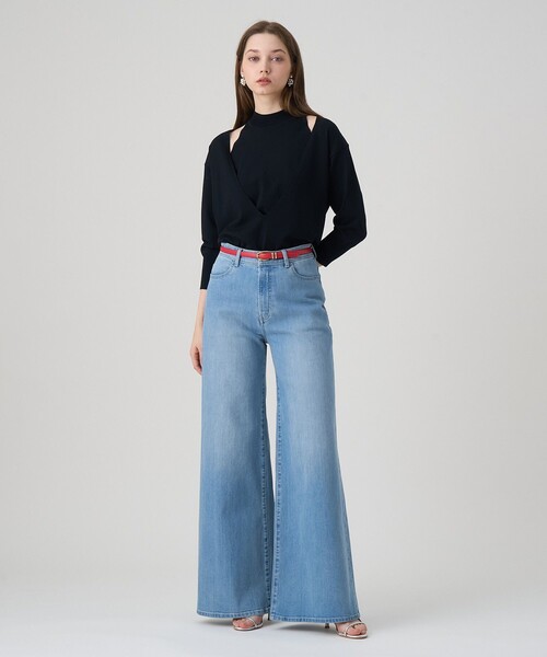 ANAYI(アナイ)の「ハイネックレイヤー プルオーバー(ニット/セーター・レディース・ブラック/オフホワイト/ベージュ・38/36)」の9枚目の写真