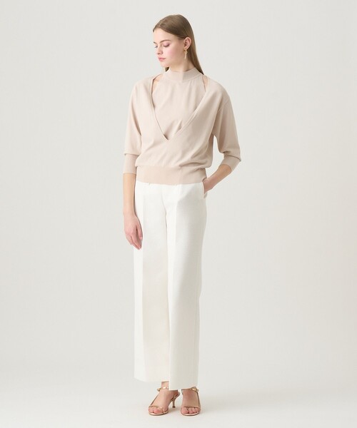 ANAYI(アナイ)の「ハイネックレイヤー プルオーバー(ニット/セーター・レディース・ブラック/オフホワイト/ベージュ・38/36)」の14枚目の写真