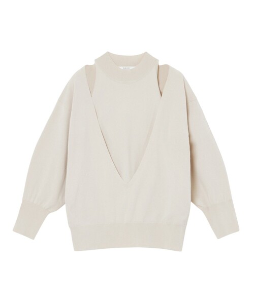 ANAYI(アナイ)の「ハイネックレイヤー プルオーバー(ニット/セーター・レディース・ブラック/オフホワイト/ベージュ・38/36)」の19枚目の写真