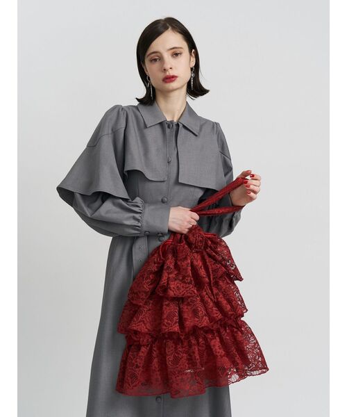 jouetie（ジュエティ）の「レースギャザートートBAG（トートバッグ・レディース・オフホワイト/レッド/ブラック・FREE）」の15枚目の写真