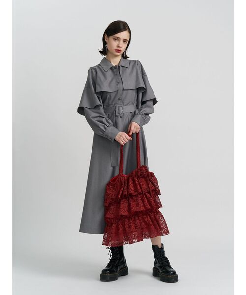 jouetie（ジュエティ）の「レースギャザートートBAG（トートバッグ・レディース・オフホワイト/レッド/ブラック・FREE）」の16枚目の写真