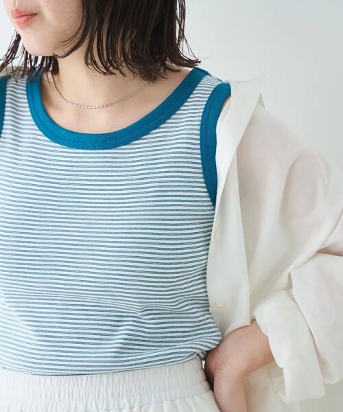 coen（コーエン）の「【再入荷・新色登場】ベーシックフライスタンクトップ（タンクトップ・レディース・モカ/ブラック/その他2/その他1/オフホワイト/ナチュラル/ダークグレー/その他3/ブラウン・L/M）」の9枚目の写真