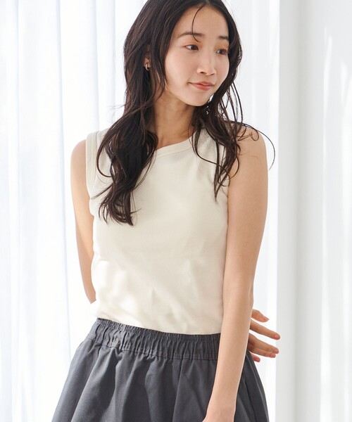 coen（コーエン）の「【再入荷・新色登場】ベーシックフライスタンクトップ（タンクトップ・レディース・モカ/ブラック/その他2/その他1/オフホワイト/ナチュラル・L/M）」の4枚目の写真