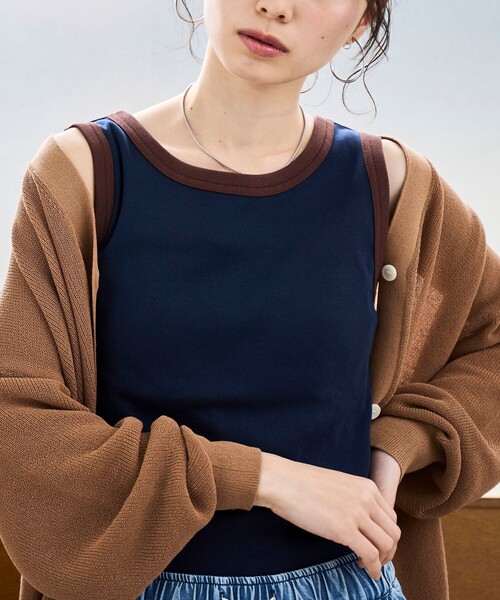 coen(コーエン)の「【再入荷・新色登場】ベーシックフライスタンクトップ(インフルエンサー紹介アイテム)(タンクトップ・レディース・モカ/ブラック/その他2/その他1/オフホワイト/ナチュラル/ダークグレー/その他3/ブラウン/その他4/ネイビー・L/M)」の7枚目の写真
