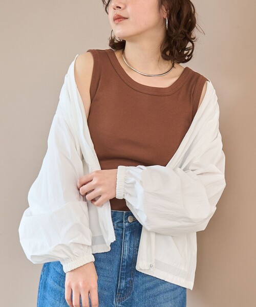 coen（コーエン）の「【再入荷・新色登場】ベーシックフライスタンクトップ（タンクトップ・レディース・モカ/ブラック/その他2/その他1/オフホワイト/ナチュラル/ダークグレー/その他3/ブラウン・L/M）」の4枚目の写真