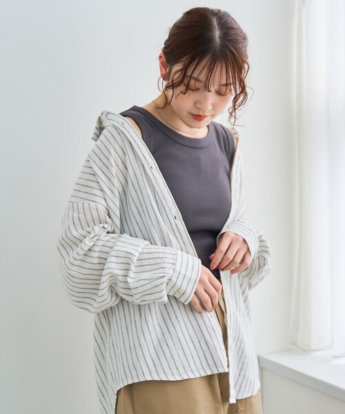 coen（コーエン）の「【再入荷・新色登場】ベーシックフライスタンクトップ（タンクトップ・レディース・モカ/ブラック/その他2/その他1/オフホワイト/ナチュラル・L/M）」の10枚目の写真