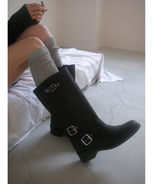 Didot.showroom（ディドット ショールーム）の「【DIDOT.】バイカーミドルブーツ（ブーツ・レディース・ブラウン/ブラック・23cm/24cm/25cm/22.5cm/23.5cm/24.5cm）」の16枚目の写真