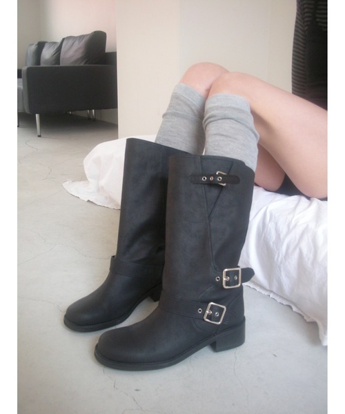 Didot.showroom（ディドット ショールーム）の「【DIDOT.】バイカーミドルブーツ（ブーツ・レディース・ブラウン/ブラック・23cm/24cm/25cm/22.5cm/23.5cm/24.5cm）」の11枚目の写真